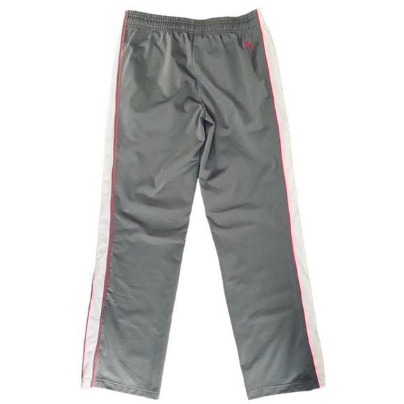 Puma track pants gray with white side stripe, pockets, loose fit, size small - Picture 3 of 13